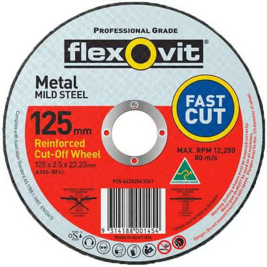 125x2.5x22.2MM FH38 METAL CUT OFF WHEEL