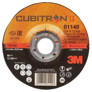 3M XC991078285 CUBITRON II CUT N GRIND 125X22.23X4.2MM